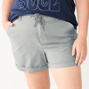 NWT Sonoma Plus Size Women's Sky Blue Utility Shorts